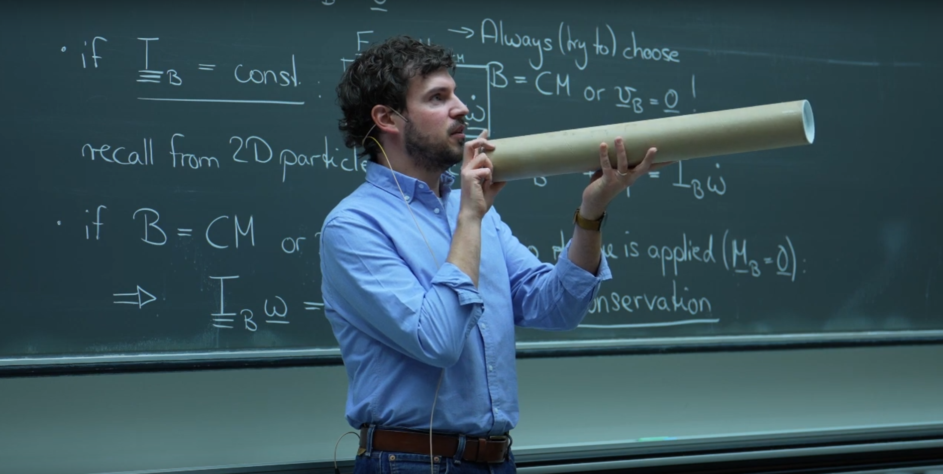Prof. Dennis Kochmann teaching Dynamics.