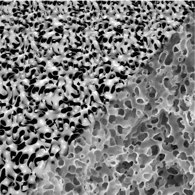 Nanolabyrithine material