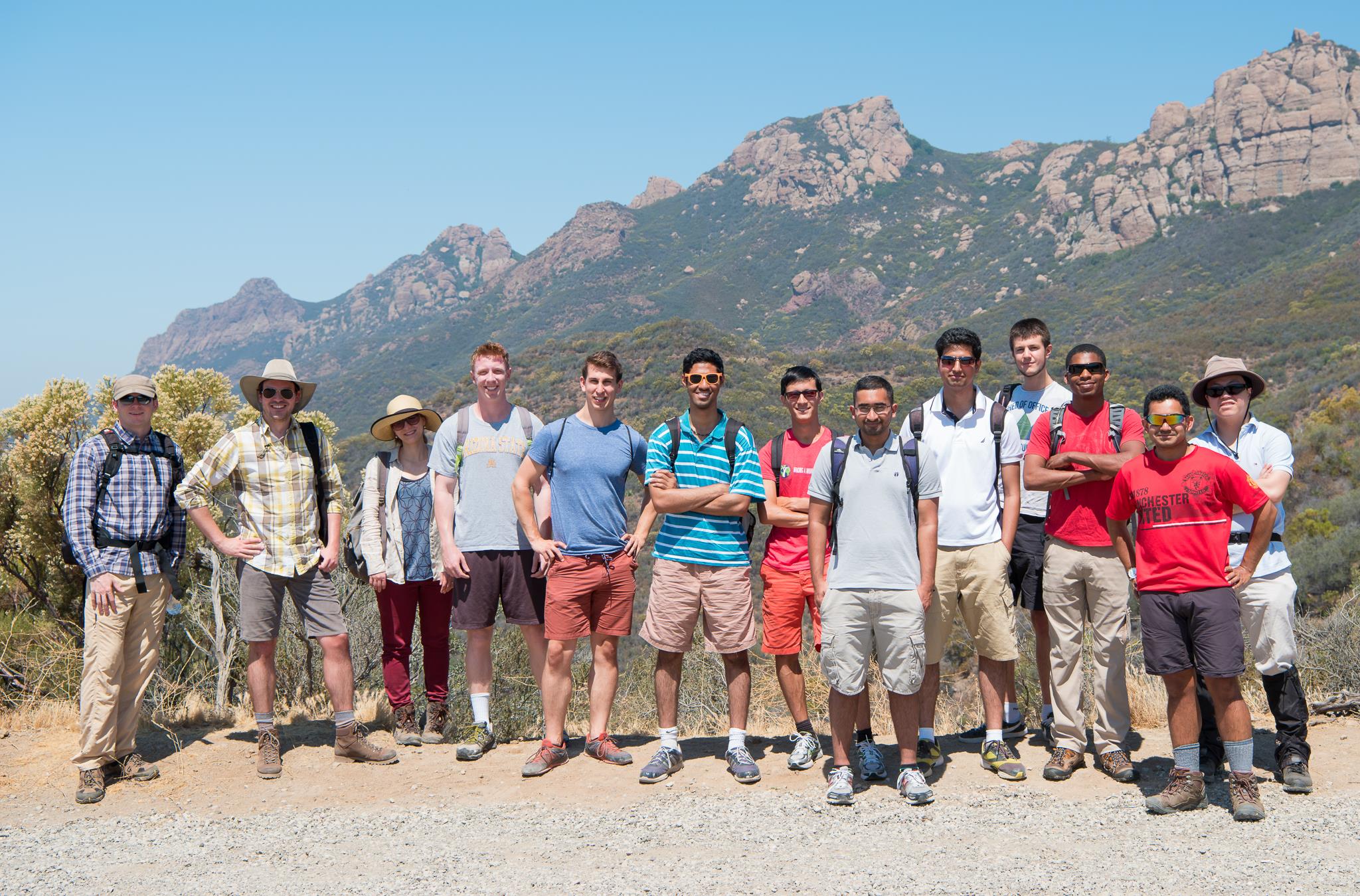 Before a group hike in the Santa Monica mountains (June 2016) 