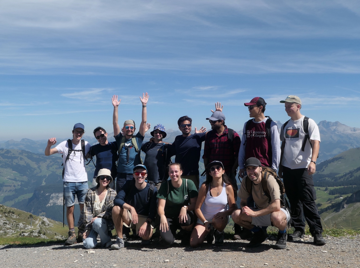 Members of the Mechanics & Materials Lab on a hike in August 2022