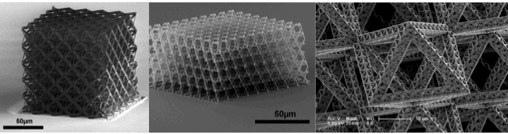 Enlarged view: Micrographs of example nanotrusses