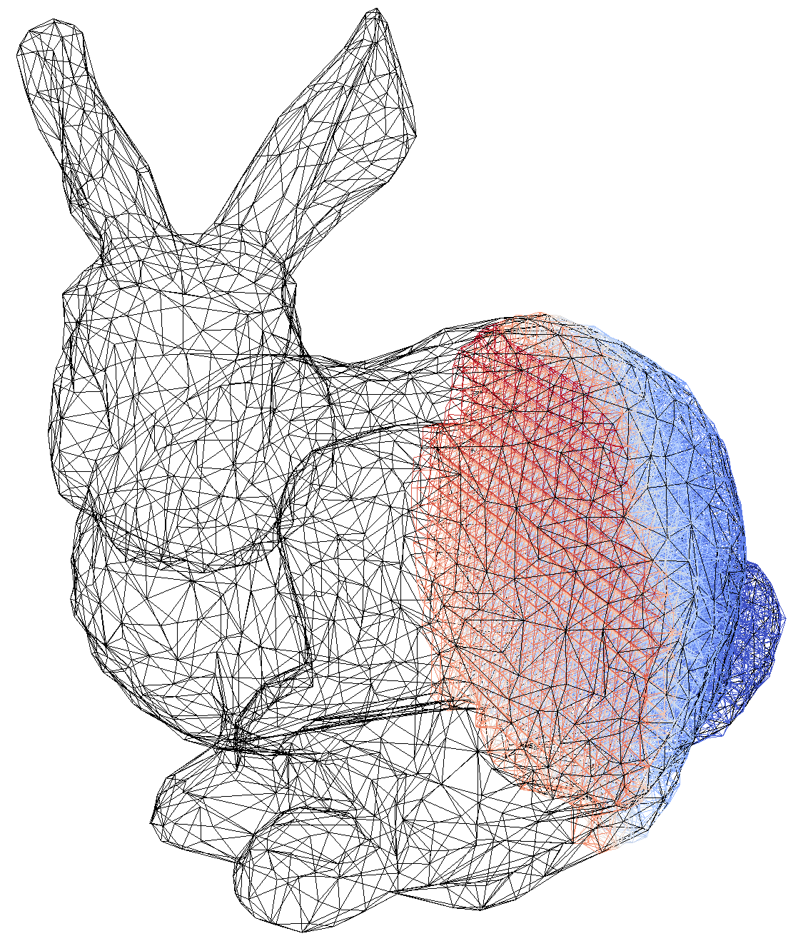 Enlarged view: Example of the Stanford bunny
